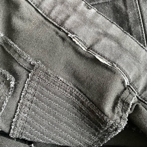 Zara Basics Moto Style Black Denim Skinny Jeans Size 8 - Picture 8 of 10